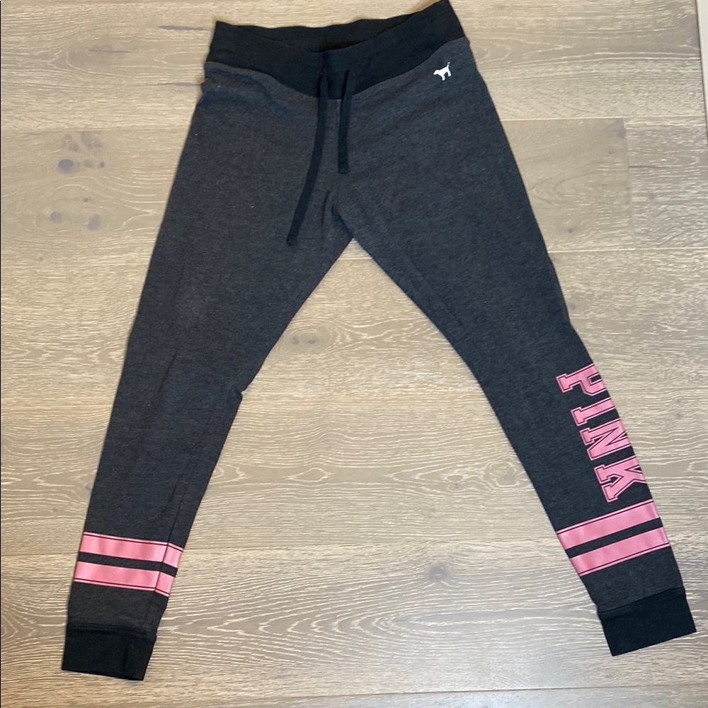 PINK Victoria's Secret Black and Pink Sweatpants
